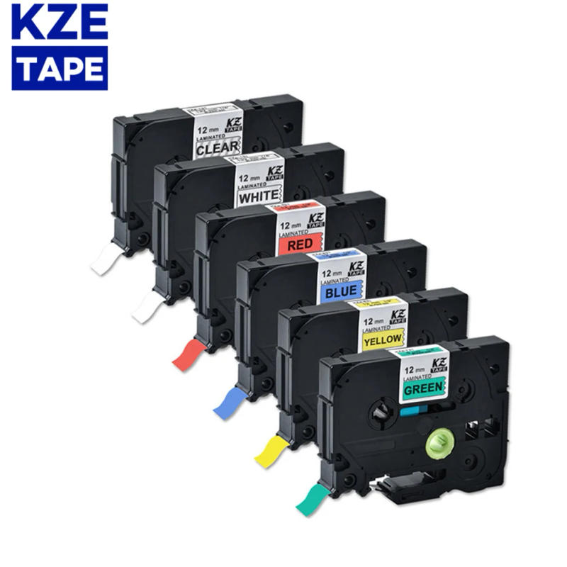 Description Picture 2 of itemKze 6mm 9mm 12mm 24mm 231 Compatible Brother Tze-231 Multicolor Laminated Ribbon Label Tape tze231 631 for P-touch Laber Printer