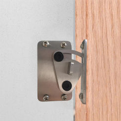 Sliding Barn Door Latch Lock One Set Stainless Steel Barn Door Lock Hardware for Pocket Doors Garage Shed Wood Gates