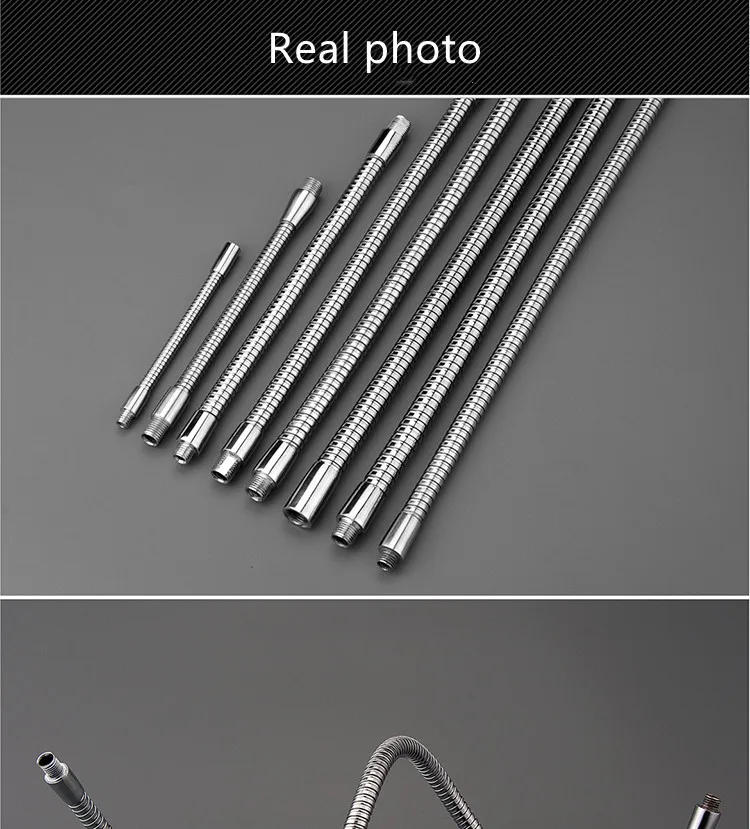 Description Picture 6 of itemM6/M8/M10/M12/M13/M15 Chrome Hose Metal Positioning Hose M8 M10 Male Metal Tooth Stereotyped Gooseneck Snake Tube 200/300/600mm