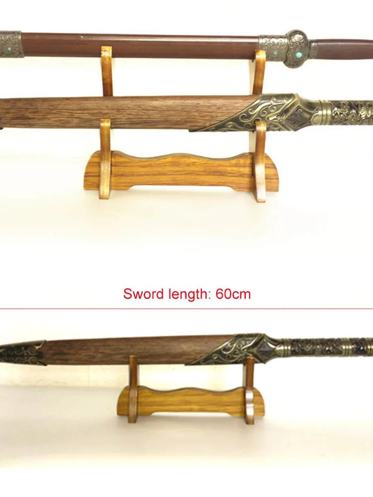 Description Picture 4 of item1/2/3/4 Tiers Universal Japanese Samurai Sword Wall Mount Solid Wood Rack Display Katana Holder Stand Bracket Home Decoration