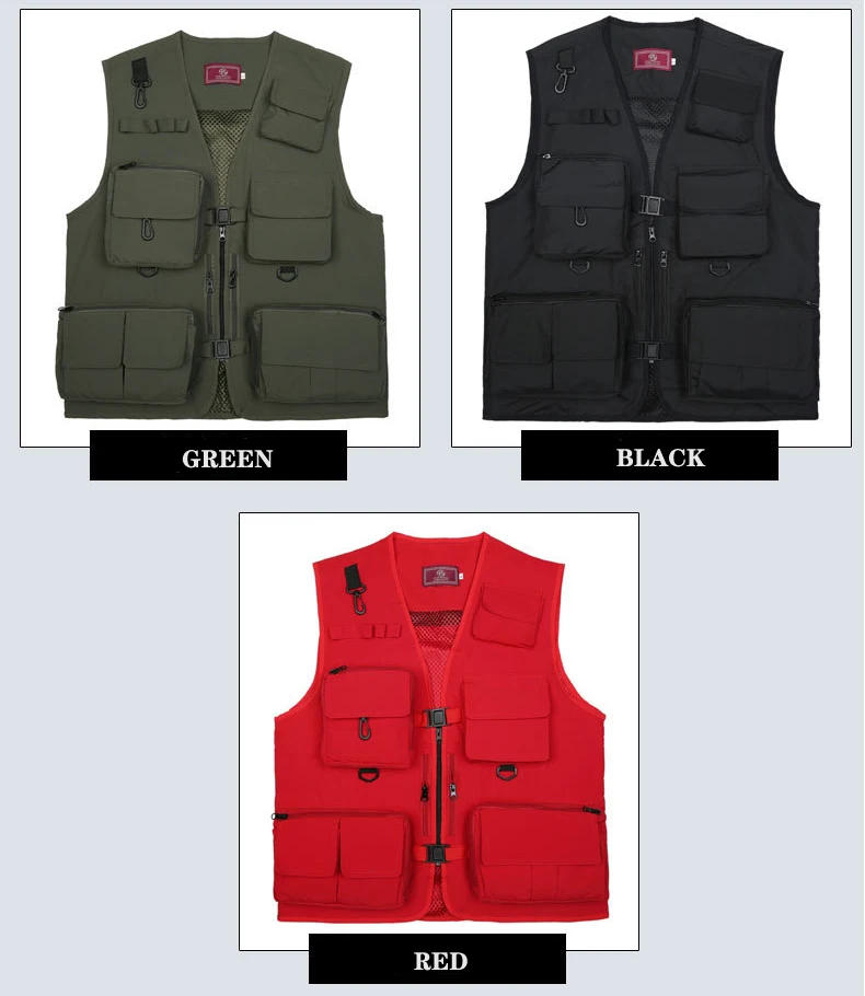 Description Picture 3 of item2021 Fishing Jacket Quick-drying Mesh Vestt Multi-Pocket Mesh Vest Outdoor Vest Multi Pocket Summer Mesh Vest
