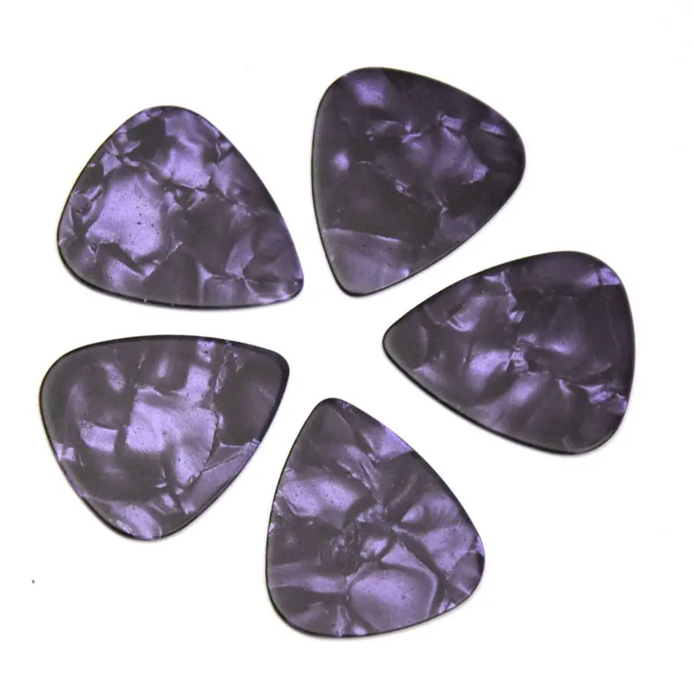 Description Picture 5 of itemLots of 50pcs Purple Pearl Celluloid Guitar Picks Plectrums 0.46mm 0.71mm 0.96mm 1.5mm
