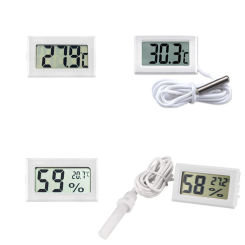 Mini LCD Digital  Indoor Convenient Temperature Sensor Humidity Meter Gauge Instruments Cable thermometer Hygrometer Temperature
