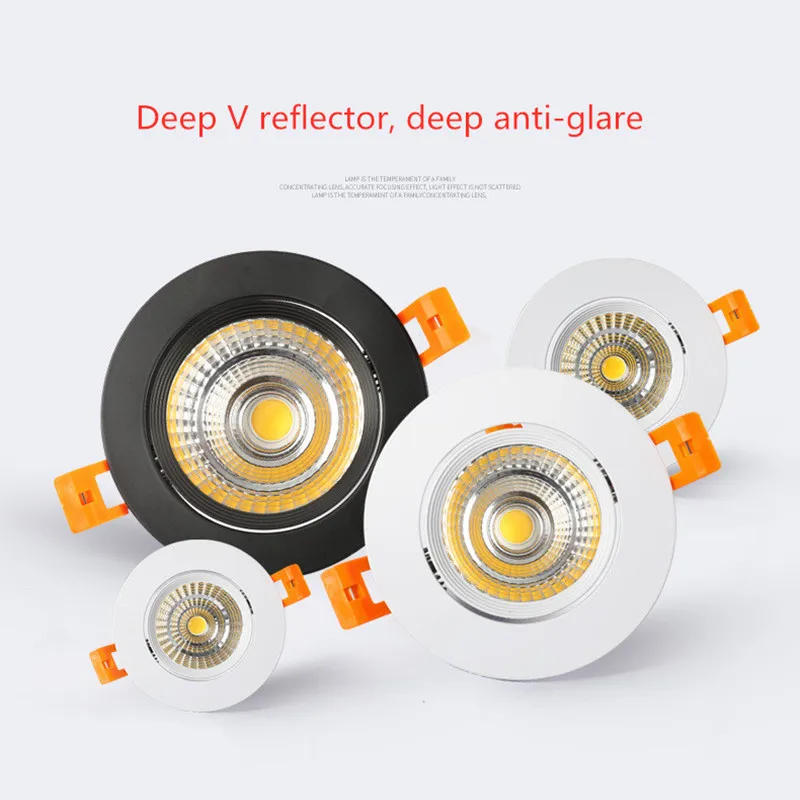 Description Picture 4 of itemLED Downlight LED Super bright dimmable recessed lez light COB 3W 5W 7W 12W 15W 20W 25W led spot light decoration LED ceiling la