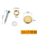 4Set 304 stainless steel mirror screw cap Decor Cover Golden Flat Advertisement upholstery nails Glass Fastener Hooks Hardware