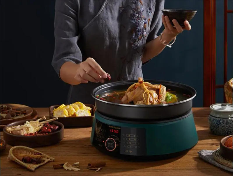 Description Picture 5 of item220V 4L Household Electric Hot Pot Non-Stick Multi Cooker Frying Pan Pot Portable Steaming Cooking Machine Wok