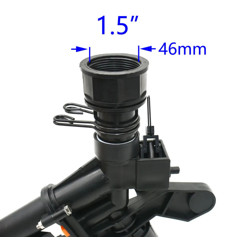 Description Picture 6 of itemGarden Irrigation 1.5 Inch Female Thread Long Spray Distance Sprinkler With 4pcs Nozzles Head Big Covering Range Watering Gun