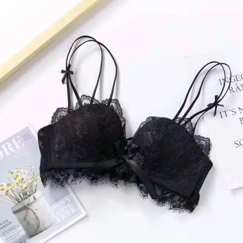 Description Picture 3 of itemLace Floral Embroidery Bra Backless Push Up Bras For Women Sexy Lingerie Comfortable Adjustable Wireless Bralette