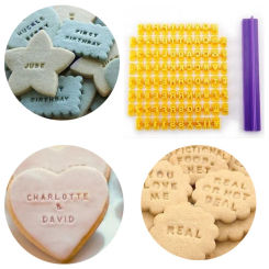 Cookie Cutter Decorating Tools Alphabet Letter Press Stamp Embossing Stencils Sugar Paste Fondant Mould Biscuits Baking Molds