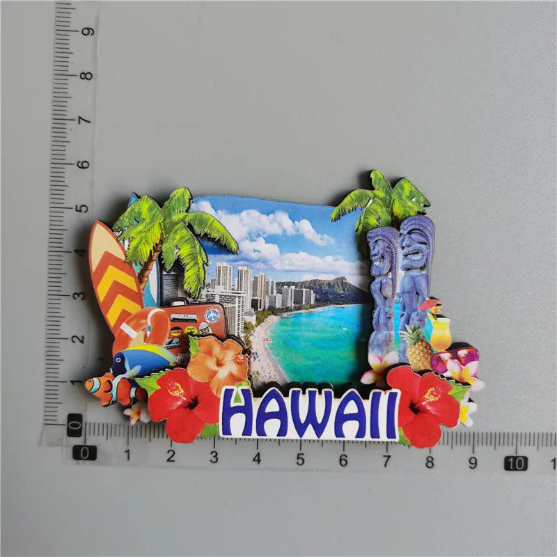 Description Picture 6 of itemWooden Refrigerator Magnet Travel Souvenir United States Barcelona Russia Canada Thailand Denmark Magnetic Fridge Sticker