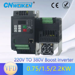 2.2kw/1.5kw 220v to 380V AC Frequency Inverter & Converter Output 3 Phase 50HZ ac motor water pump controller /ac drives