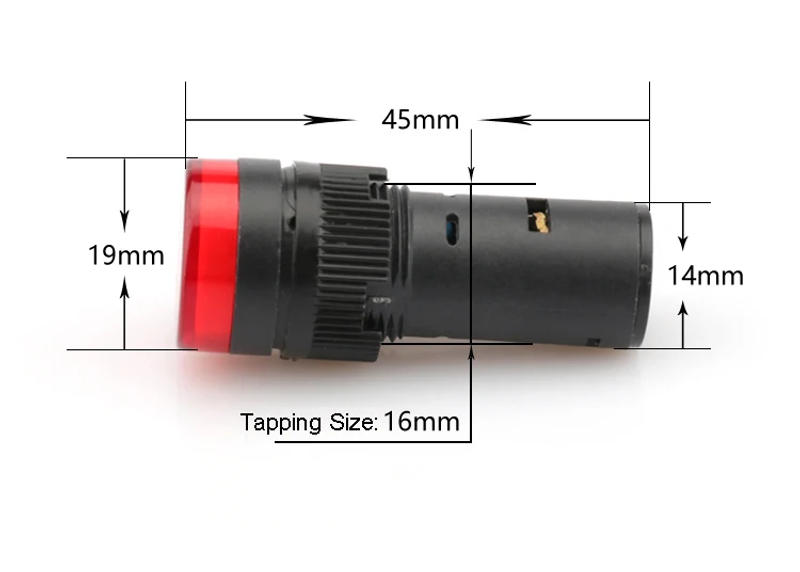 Description Picture 2 of itemLED Current Indicator Power Indicator 16mm Tapping Size Alarm Lights Mutual-Inductor Signal Indicator Line Monitoring led light