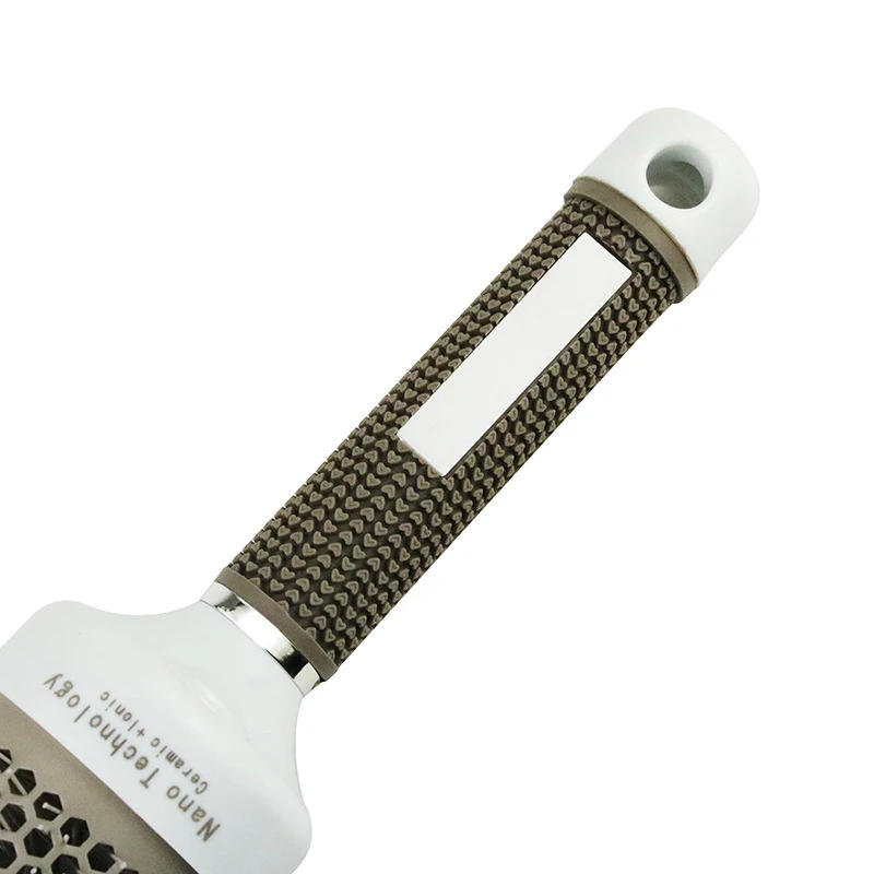 Description Picture 5 of item1 Pcs Cylinder curly hair professional styling gray aluminum tube comb Massage Comb Brush for Hair Hairdresser Hairdressing Tool