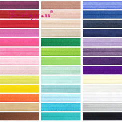 BRISTLEGRASS 2 5 10 Yard 3/4" 20mm Solid Shiny FOE Fold Over Elastic Spandex Satin Band Hair Tie Headband Dress Sewing Lace Trim