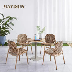 Modern Table Villa Outdoor Relaxing Chairs Combination Rattan Patio Minimalist Designer Garden Terrace Waterproof Furniture Set