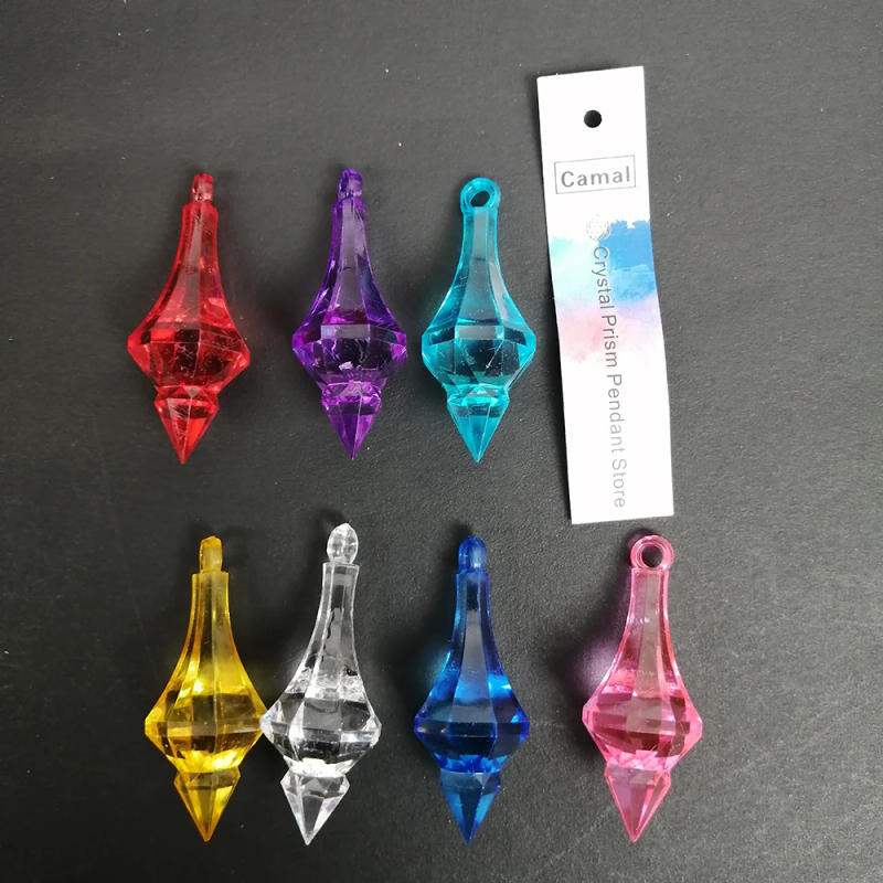 Description Picture 3 of itemCamal 20Pcs/lot 18*46mm Hanging Pendant Diamond Drop Chandelier Acrylic Crystal Bead Home DIY Wedding Party Craft Decoration DIY