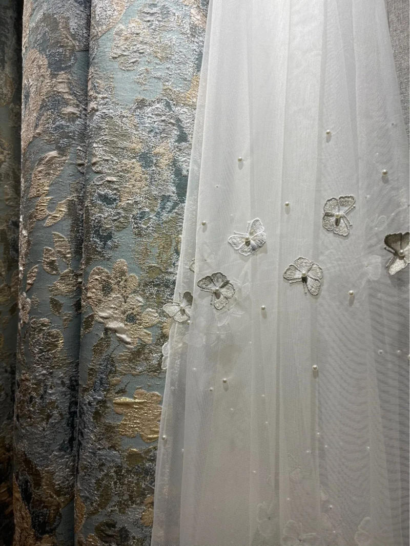 Description Picture 4 of itemCurtains for Living Room Dining Bedroom New Luxury American Embossed European Style Thickened High Shading Embroidery Windows