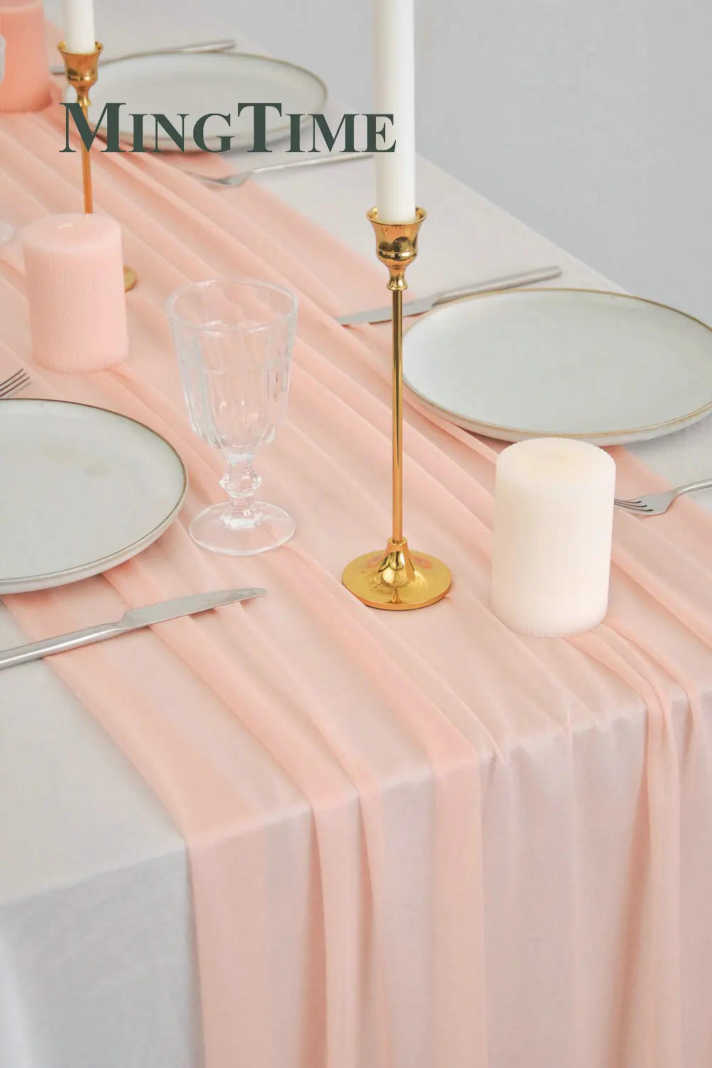 Description Picture 6 of itemSheer Chiffon Luxury Solid Colorful Table Runner Blue Rustic Boho Wedding Party Bridal Shower Birthday Home Christmas Decoration