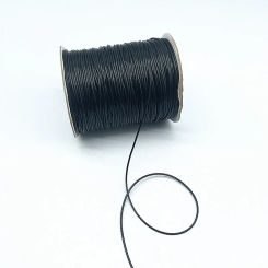 0.5-2.5mm Black Waxed Cord Waxed Thread Cord String Strap Necklace Rope Beads for Jewelry Making DIY Handmade Accessories