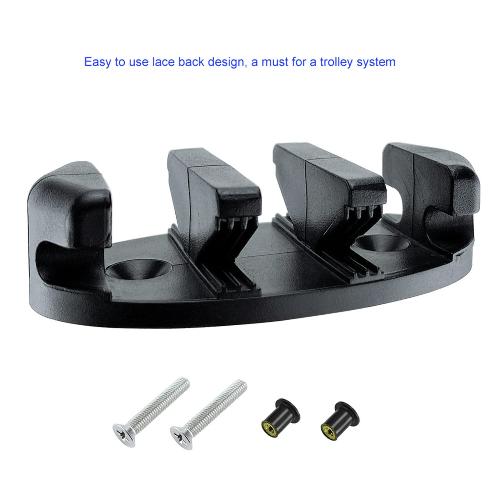 Description Picture 3 of item1Pc Nylon Marine Zig Zag Anchor Trolley Cleat Rope Device Kayaks Canoes Truck Trailer Rowing Inflatable Boats Decks Accessories