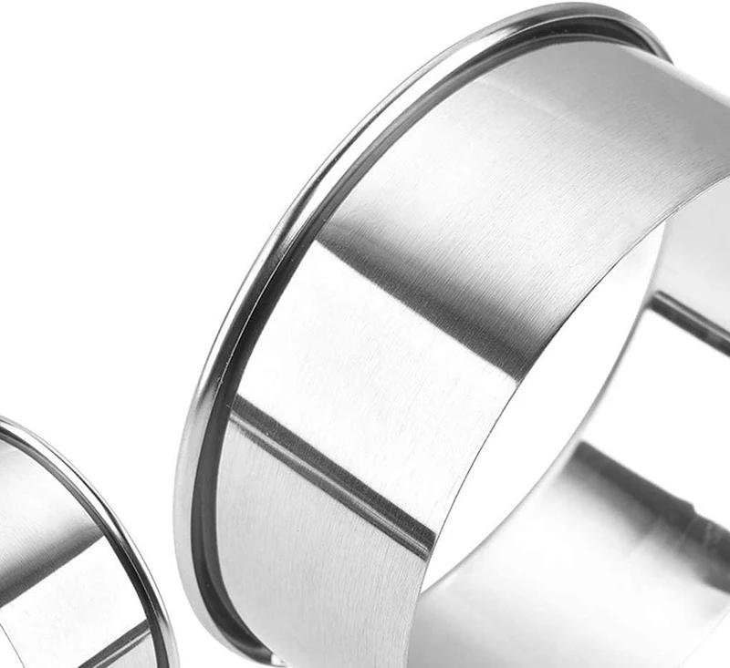 Description Picture 4 of item12-Piece 304 Stainless Steel Cookie Biscuit Cutter Set, Round Pastry Donut Doughnut Cutter Mold Rings Set Baking Tools