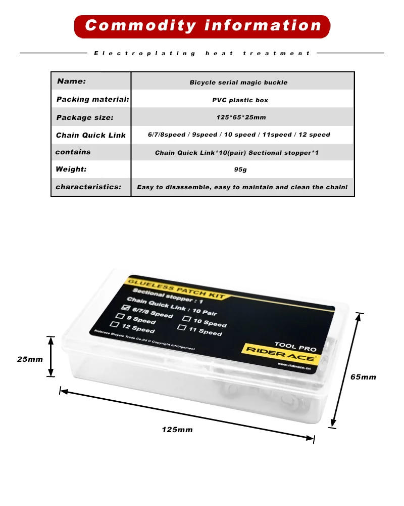 Description Picture 2 of item10 pairs Bicycle Chain Connector Quick Link Lock Set Road Bike Joint Magic Buckle Master Cycling Part For 6 7 8 9 10 11 12 Speed