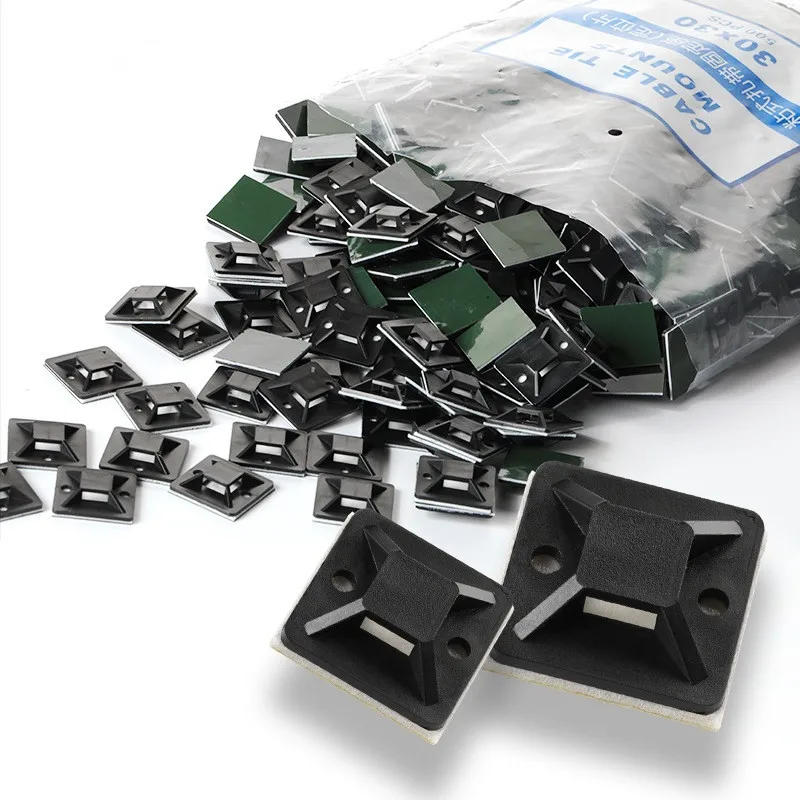 Description Picture 6 of itemCable Tie Bases Mount 3M Glue Wire Removable Self Adhesive Wall Holder Car Fixing Seat Clamps Suction Positioning Sucker100PCS