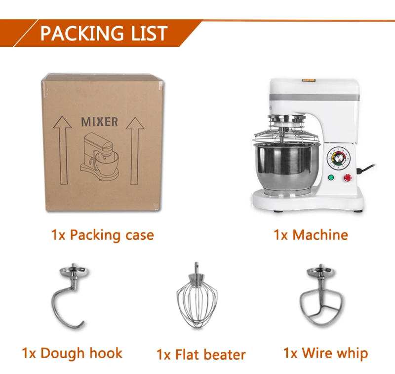 Description Picture 2 of itemITOP 5L Food Mixer Professional Electric Food Processors Commercial Dough Mixer Cream Blender Cream Egg Whisk Blender Heavy Duty