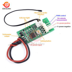 DC 12V PWM Speed Controller Fan Speed governor 4 Wire Computer Temperature control Switch for PC CPU Cooler Fan Alarm STK IC