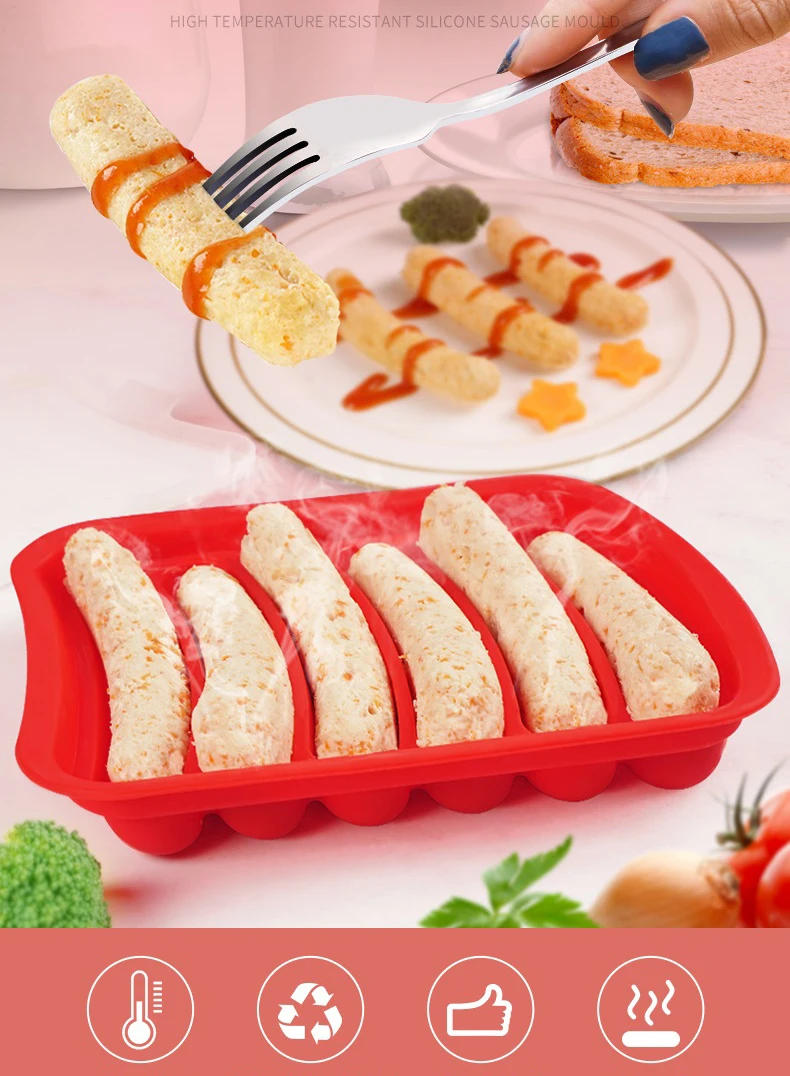 Description Picture 4 of itemSilicone Sausage Maker Mold DIY  Handmade Hamburger Hot Dog  Reusable Kitchen Accessories Gadget for Cake Baking Pie