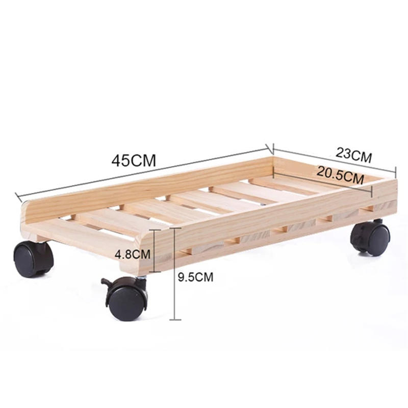 Description Picture 2 of itemHigh-quality Heat dissipation Soild Wood Computer CPU Stand with Wheels for Computer Cases PC Towers CPU Holder Home decoration