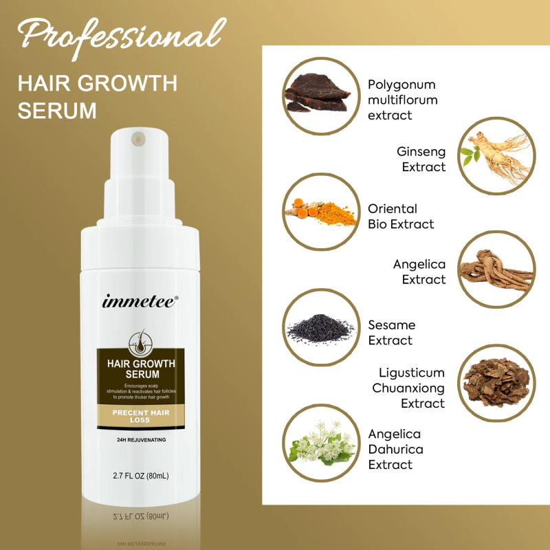Description Picture 6 of itemHair Growth Products Regrowth Hair Essence Serum Spray 80ml Hair Loss Nourish Dense Tinning Hair Enhance Damged Hair Repair Care