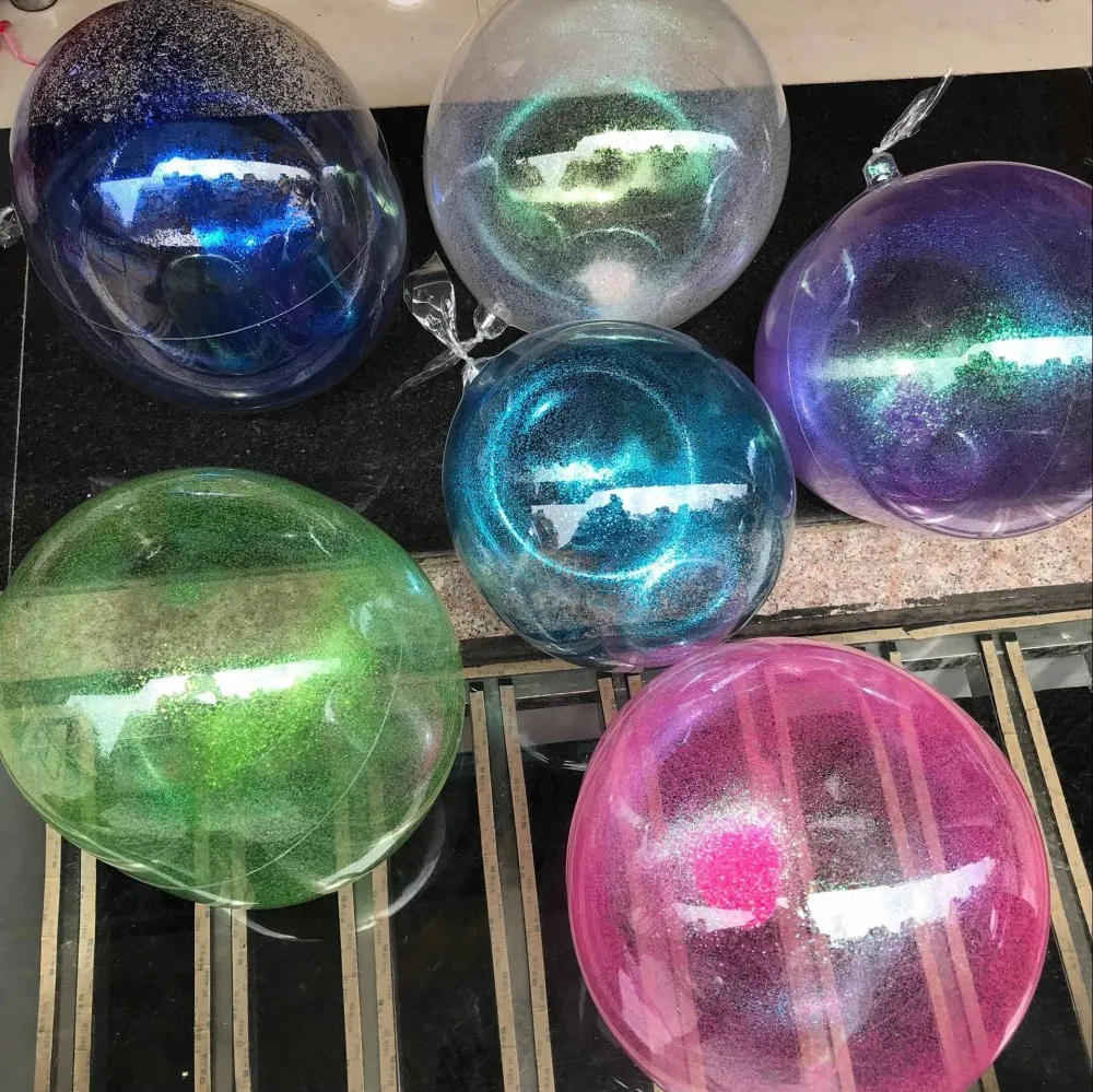 Description Picture 4 of itemDIY Transparent Bubble Balls Wedding Decoration Glitter Balloons PVC Round Helium Bobo Ballons Event Birthday Party Decor Ballon