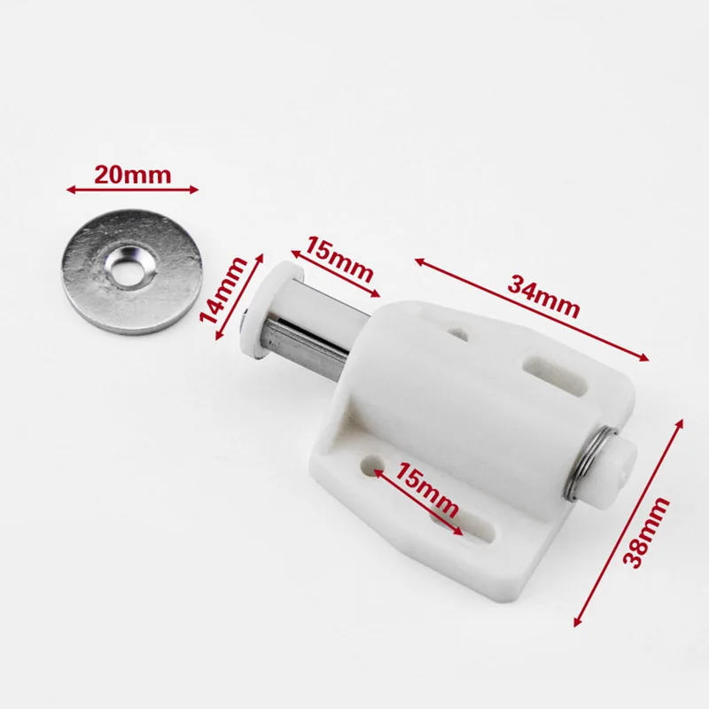Description Picture 3 of item4pcs New Kitchen Door Stopper Push To Open Damper Buffers Drawer Latch Door Closer For Furniture Hardware Magnetic Cabinet Catch