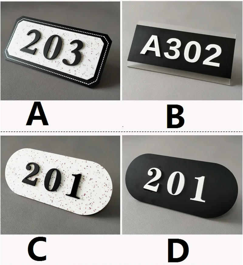 Description Picture 2 of itemHouse number home hotel hotel box room number dormitory identification house number digital custom creative signage custom