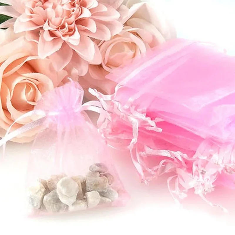 Description Picture 2 of item25/50pcs 18pcs Colors Christmas Gift Drawable Organza Bags Jewelry Packaging Display & Pouches Wedding Favor Bag/box