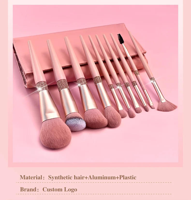 Description Picture 4 of itemLOYBJ 10pcs Diamond Makeup Brushes Set Cosmetics Blending Tool Powder Foundation Blush Highlight Eyeshadow Eyebrow Eyelash Brush