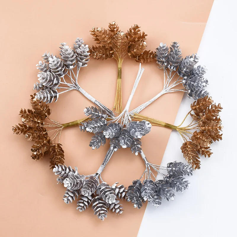 Description Picture 4 of item10PCS MINI Pine Cone Christmas Decorative Artificial Plants Wedding Home Decor Bridal Accessories Clearance Household Products