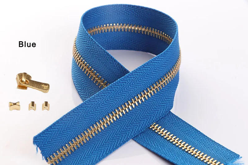 Description Picture 4 of itemHigh Quality 2set*25cm YKK Zipper with Excella Zipper Puller Leathercraft #3/#5 Metal Zipper Copper Teeth DIY Bag Purse Hardware