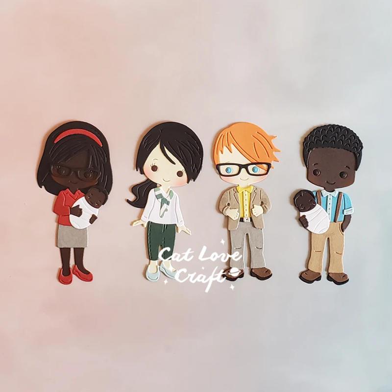 Description Picture 4 of itemCatlove Family Series Metal Cutting Dies Scrapbooking Mold Stencil Die Cuts Card Making DIY Craft Embossing New Dies For 2021