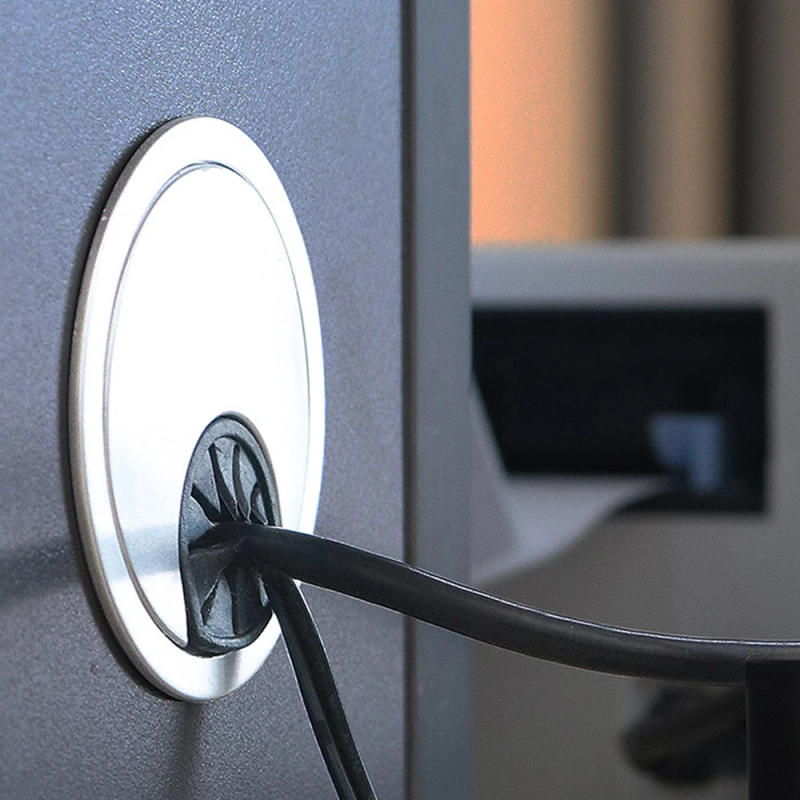 Description Picture 5 of item10pcs in pack 50mm 53mm 60mm 80mm PC Computer Desk Plastic Grommet Table Cable Tidy Wire Hole Cover