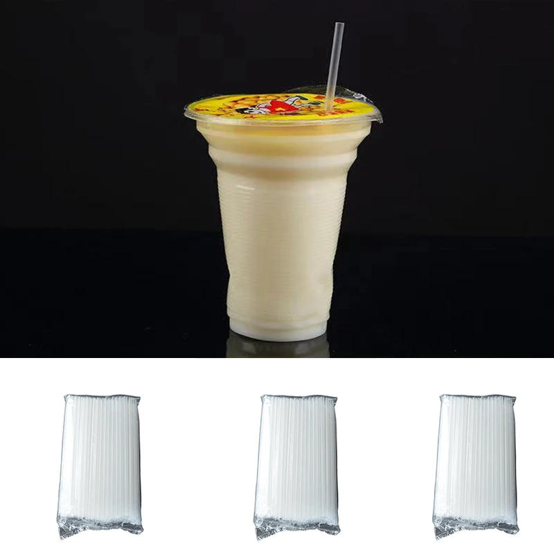 Description Picture 2 of item115Pcs Short Transparent Plastic Straw Disposable 15CM Pointed Hard Bulk Thin Straw Commodity Bar Accessories Commercial Party