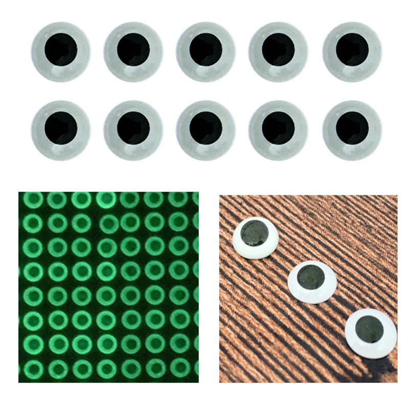 Description Picture 2 of item300pcs/set DIY Simulation Jigs Crafts 3mm/4mm/5mm/6mm Luminous Fish Lure Eyes 3D Holographic Fishing Fishing Bait