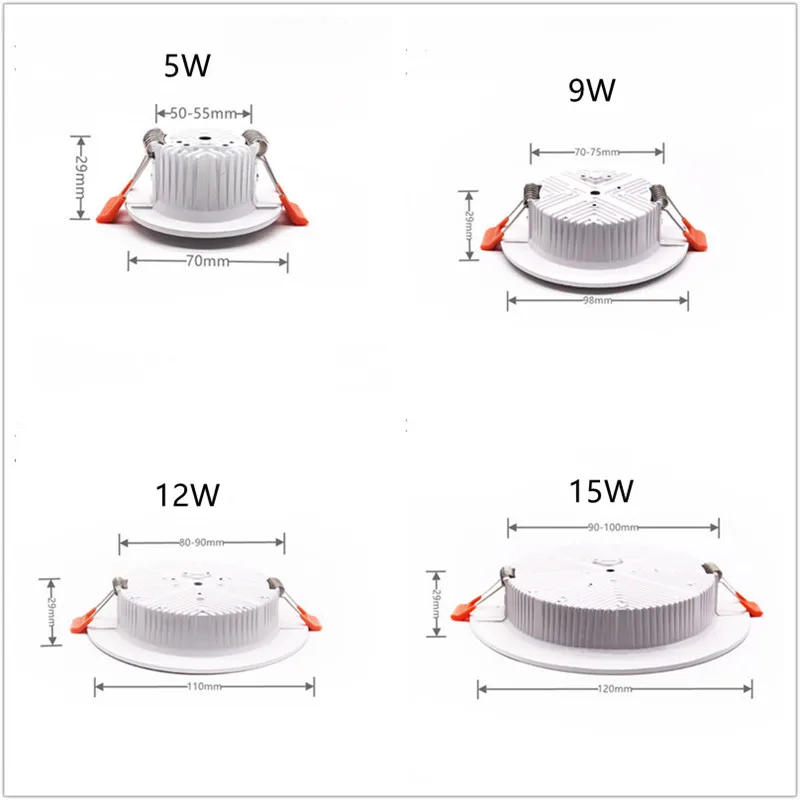 Description Picture 3 of itemDimmable 5W-36W LED Ceiling Lamp Recessed SMD Downlight 24W 30W Spot Light AC85-260V For Living Room and Shopping Mall Lighting