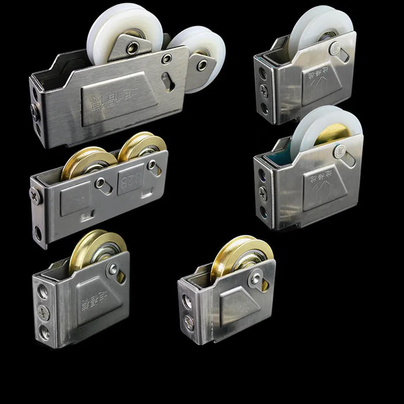 Description Picture 2 of item4pcs/lot Bathroom Sliding Door Silent Pulley Panning Cupboard Door Caster Wheel Runners for Wardrobe Window Furniture Hardware