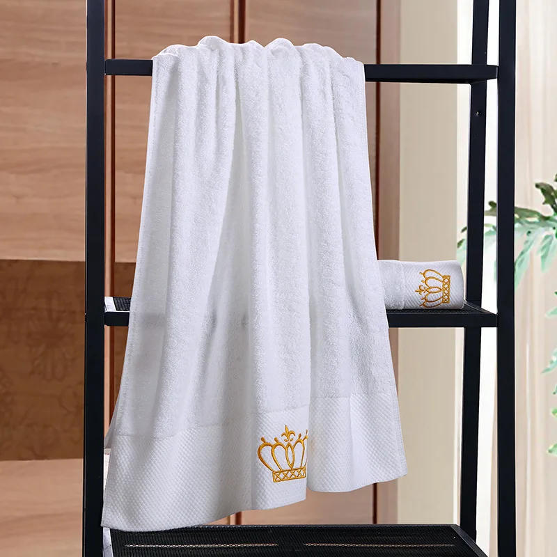 Description Picture 2 of itemEmbroidered Crown White bath towel 5stars Hotel Towels 100% Quality Towel Set Washcloths towels bathroom large Face Towel Bath