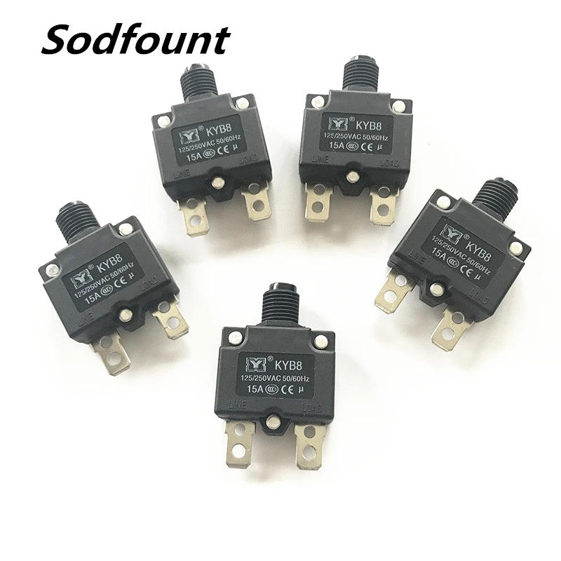 Description Picture 2 of item1 pcs 125/250VAC KYB8 overload protector 5A 8A 10A 12A 15A 18A 20A 30A Air compressor motor protection switch