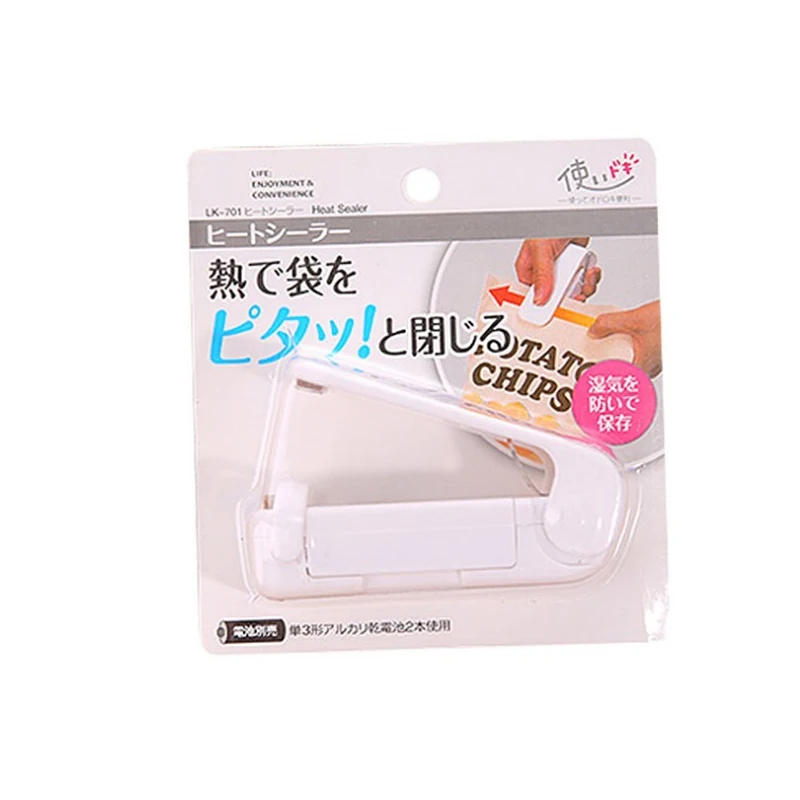 Description Picture 4 of itemPortable Bag Heat Sealer Plastic Package Storage Bag Clip Mini Sealing Machine Handy Sticker Seal for Food Snack Kitchen Gadgets