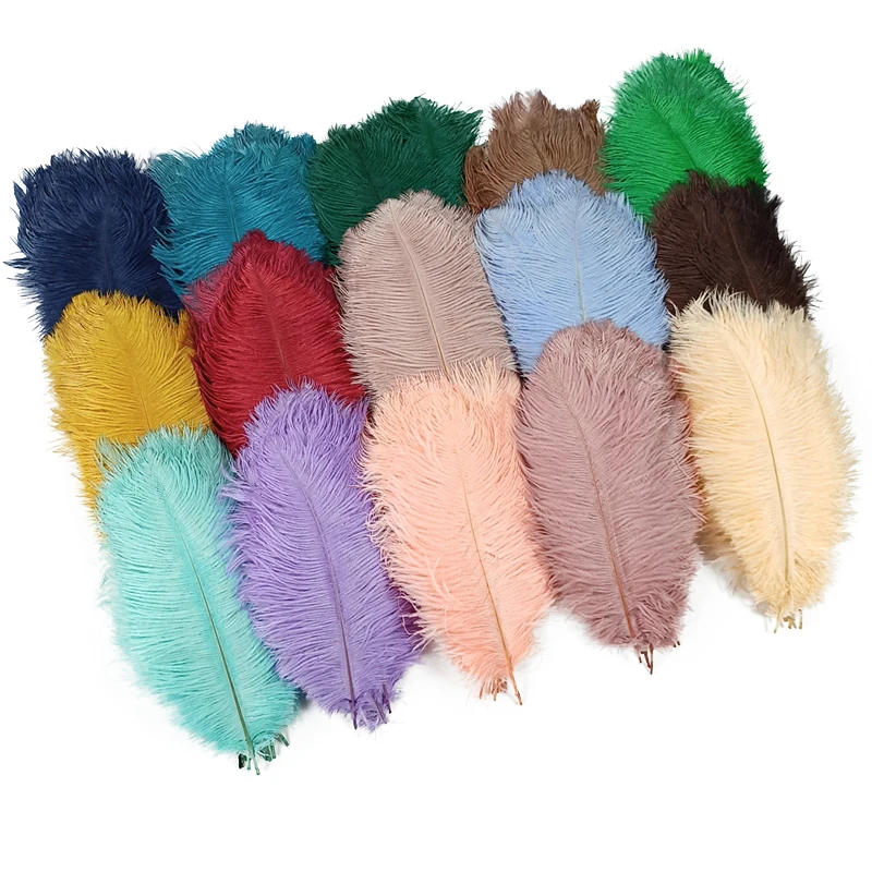 Description Picture 5 of item10Pcs/Lot Colored Natural Ostrich Feathers for Crafts DIY Feather Table Centerpieces Plumes Accessories Wedding Party Decoration