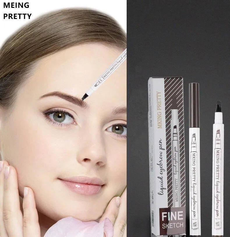 Description Picture 2 of itemEyebrow Pencil Women Micro-Fork Waterproof Double-headed Eyebrow Tattoo Natural Long Lasting Makeup Paint Triangle Eyebrow Pen